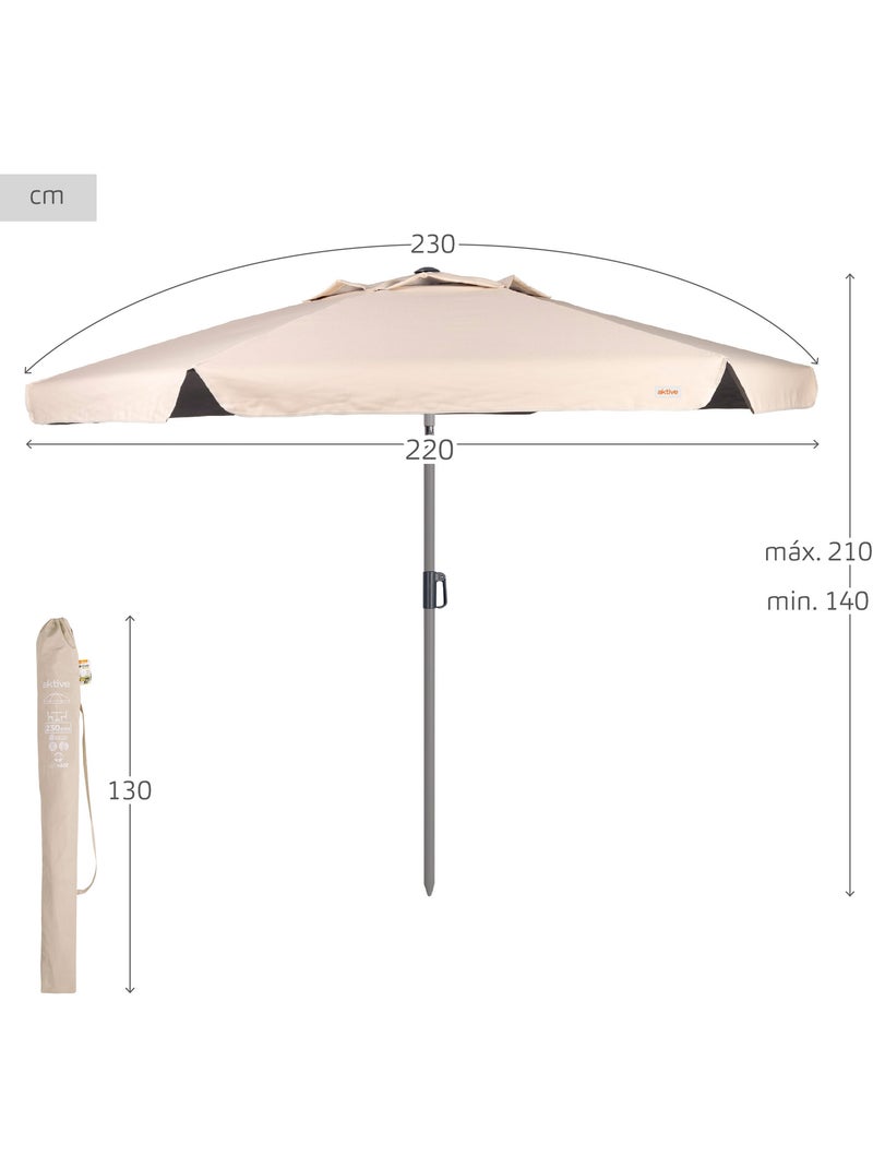 Aktive ombrellone da giardino esagonale avorio grande basculante antivento 230 cm uv50 Crema - Kiabi