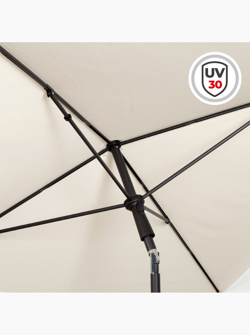 Aktive ombrellone da giardino quadrato 175x175 cm beige con palo inclinabile Beige - Kiabi