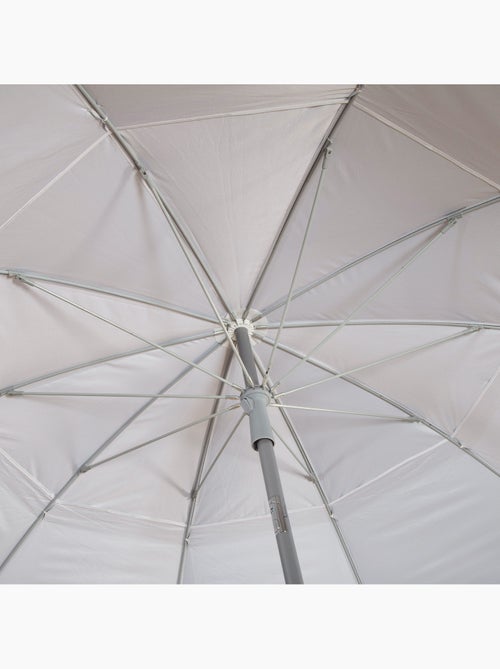 Aktive ombrellone da spiaggia 10 stecche 220 cm grigio inclinabile uv50 - Kiabi