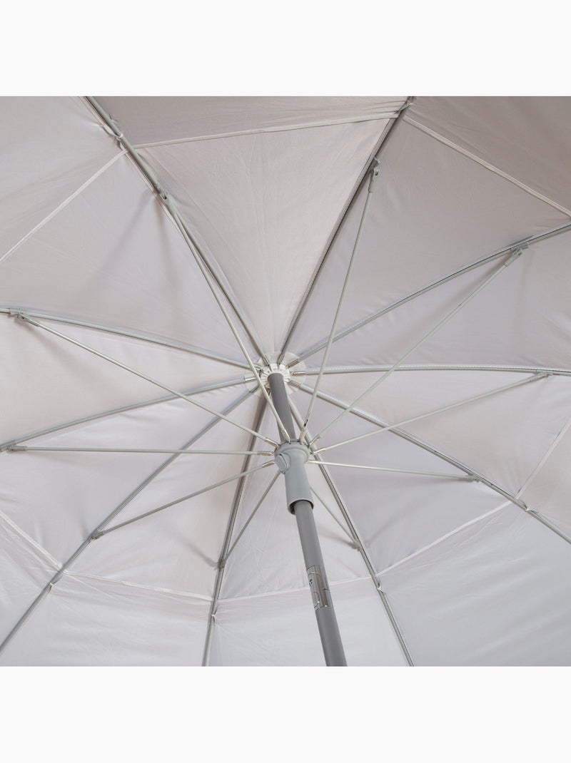 Aktive ombrellone da spiaggia 10 stecche 220 cm grigio inclinabile uv50 Grigio - Kiabi