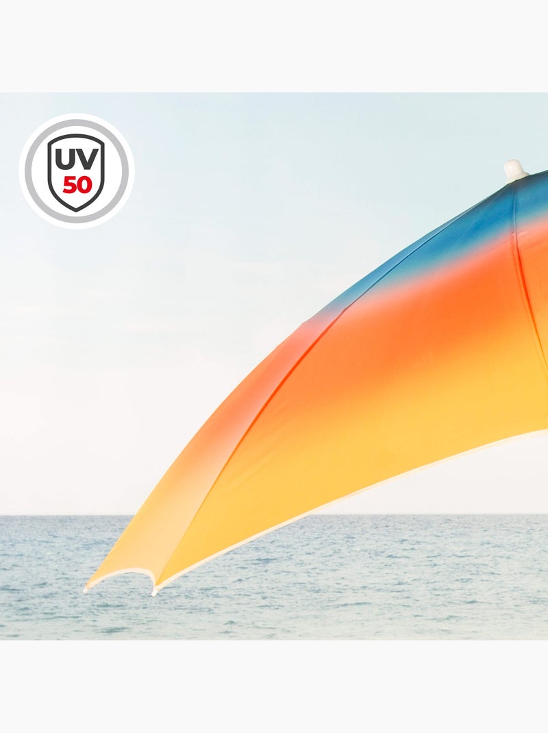 Aktive ombrellone da spiaggia 180cm inclinabile a 8 stecche con stampa Multicolore - Kiabi