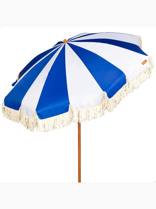 Aktive ombrellone da spiaggia, 8 stecche, 200 cm, design nautico con frangia - Kiabi