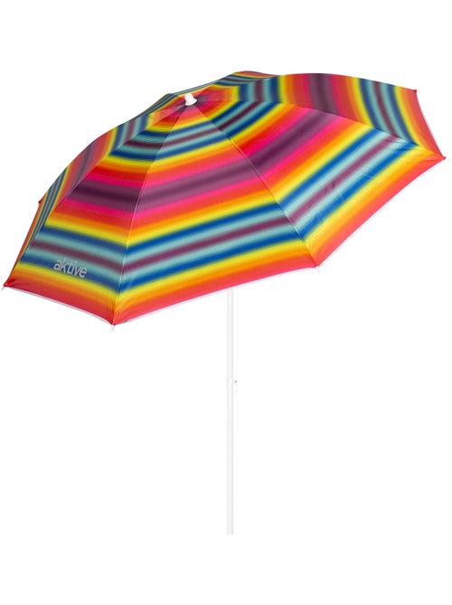 Aktive ombrellone da spiaggia a 8 stecche, 180 cm, strisce multicolori - Kiabi