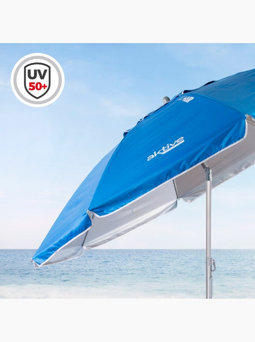Aktive ombrellone da spiaggia antivento con 8 stecche, 200 cm,, e ancoraggio a spirale - Kiabi