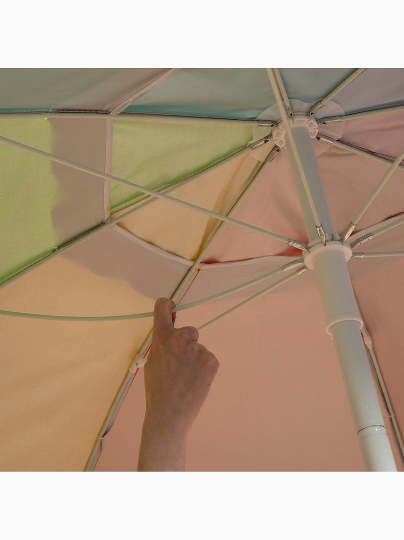 Aktive ombrellone da spiaggia antivento con 8 stecche, 220 cm, Multicolore - Kiabi