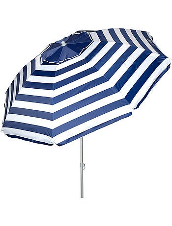 Aktive ombrellone da spiaggia antivento con 8 stecche, 220 cm, stile nautico
