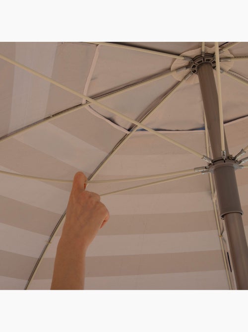 Aktive ombrellone da spiaggia antivento con 8 stecche, 220 cm, stile nautico - Kiabi