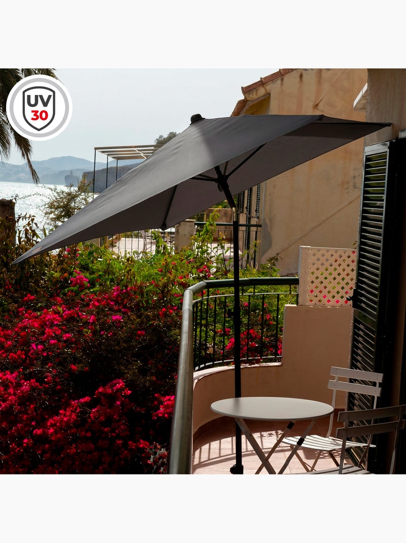 Aktive ombrellone rettangolare 180x145 cm grigio Grigio - Kiabi