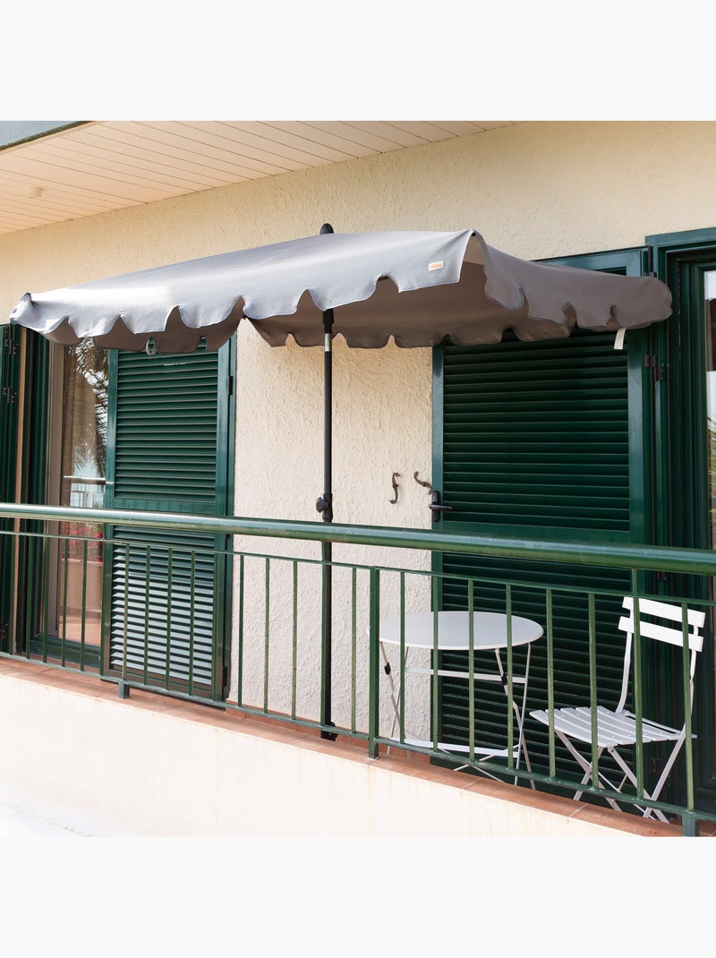 Aktive Ombrellone rettangolare 200x125 cm con protezione solare Grigio antracite - Kiabi
