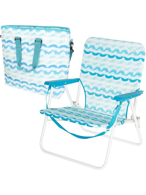 Aktive pacchetto spiaggia: sedia bassa (45x40x70 cm) + borsa frigo portatile da 20 litri - Kiabi Aktive pacchetto spiaggia: sedia bassa (45x40x70 cm) + borsa frigo portatile da 20 litri - Kiabi