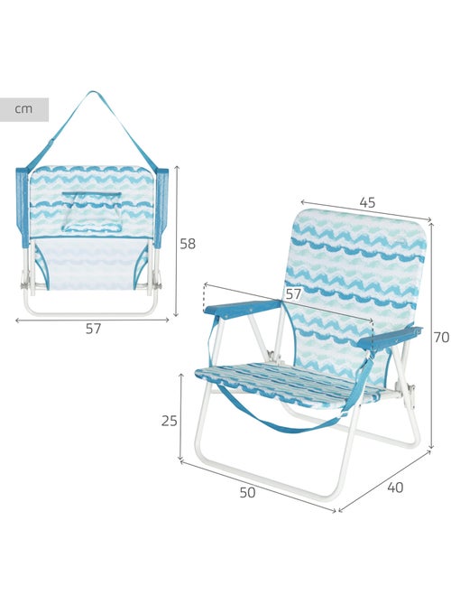 Aktive pacchetto spiaggia: sedia bassa (45x40x70 cm) + borsa frigo portatile da 20 litri - Kiabi Aktive pacchetto spiaggia: sedia bassa (45x40x70 cm) + borsa frigo portatile da 20 litri - Kiabi