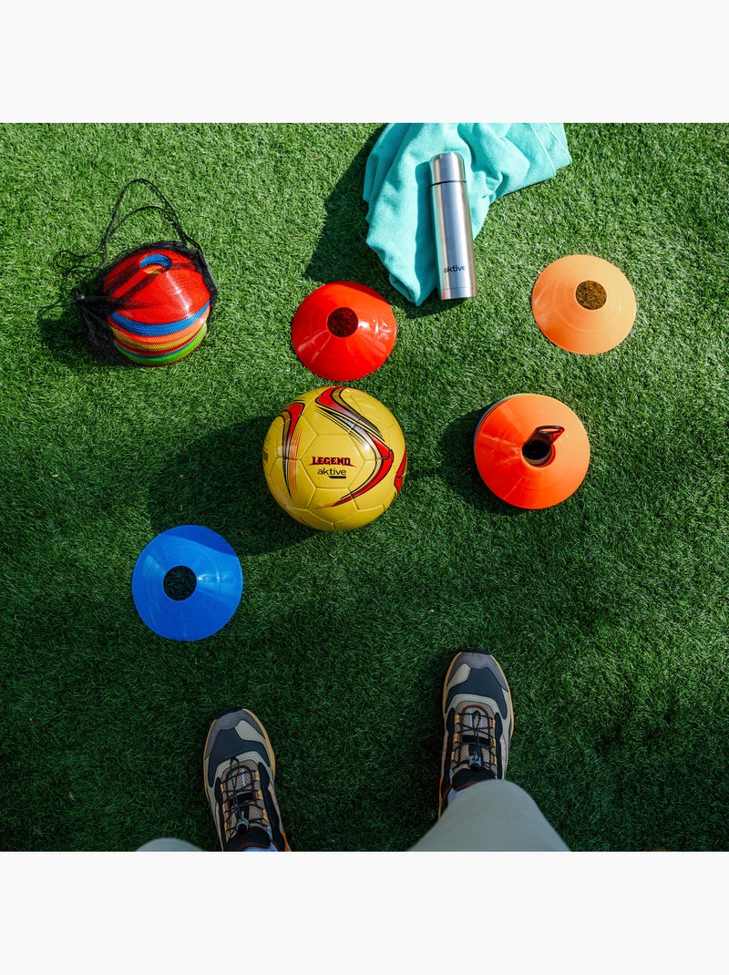 Aktive pallone da calcio in pelle sintetica taglia 5 con cuciture rinforzate N/D - Kiabi