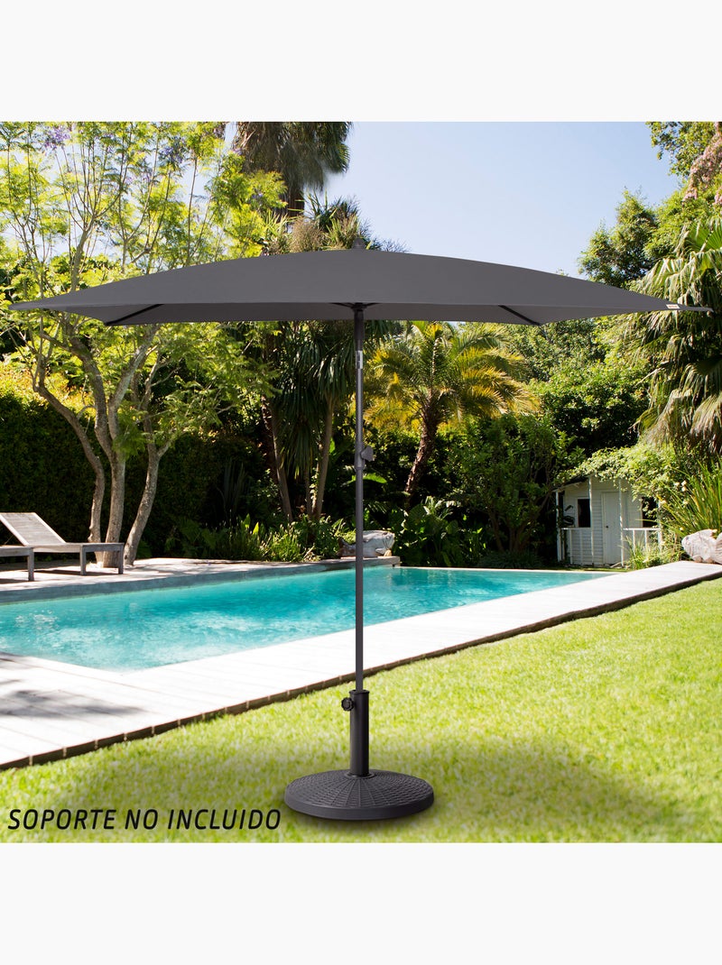 Aktive parasole rettangolare balcone inclinabile antracite 200x125 cm uv30 Grigio grigio antracite grigio - Kiabi