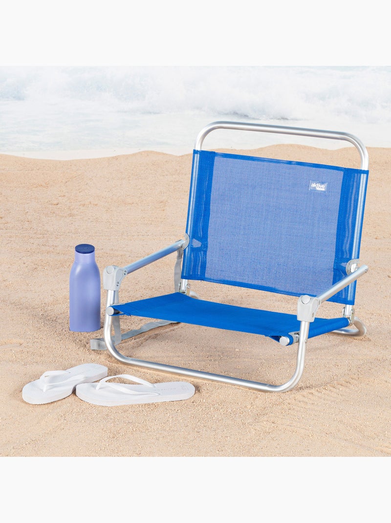 Aktive piccola sedia da spiaggia pieghevole con poggiaspalla Blu - Kiabi