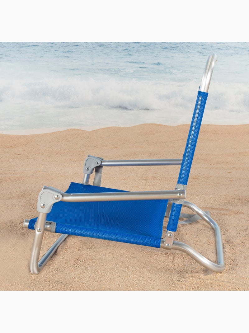 Aktive piccola sedia da spiaggia pieghevole con poggiaspalla Blu - Kiabi