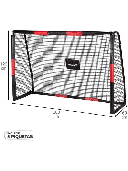 Aktive porta da calcio 180x60x120 cm con struttura di protezione, rete e picchetti - Kiabi Aktive porta da calcio 180x60x120 cm con struttura di protezione, rete e picchetti - Kiabi