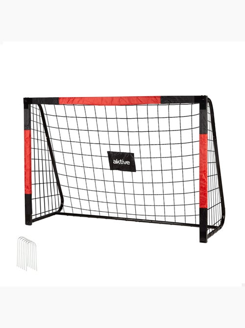 Aktive porta da calcio in acciaio 180x60x120 cm con rete ad alta resistenza e 6 picchetti - Kiabi Aktive porta da calcio in acciaio 180x60x120 cm con rete ad alta resistenza e 6 picchetti - Kiabi