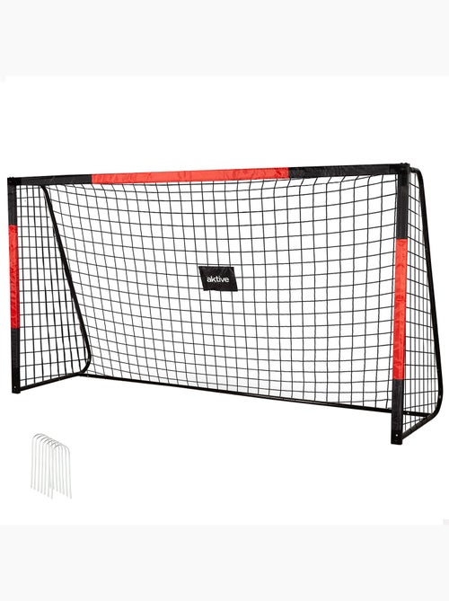 Aktive porta da calcio in acciaio 300x90x160 cm con rete ad alta resistenza e 7 picchetti - Kiabi Aktive porta da calcio in acciaio 300x90x160 cm con rete ad alta resistenza e 7 picchetti - Kiabi