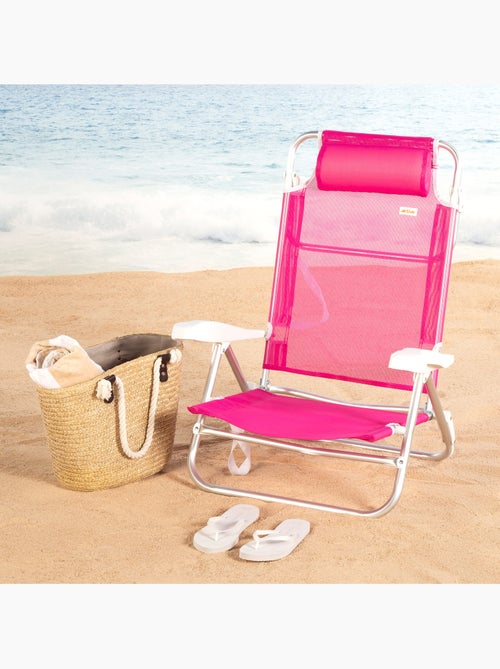 Aktive sedia da spiaggia bassa multiposizione 47x49x82 cm fucsia - Kiabi Aktive sedia da spiaggia bassa multiposizione 47x49x82 cm fucsia - Kiabi