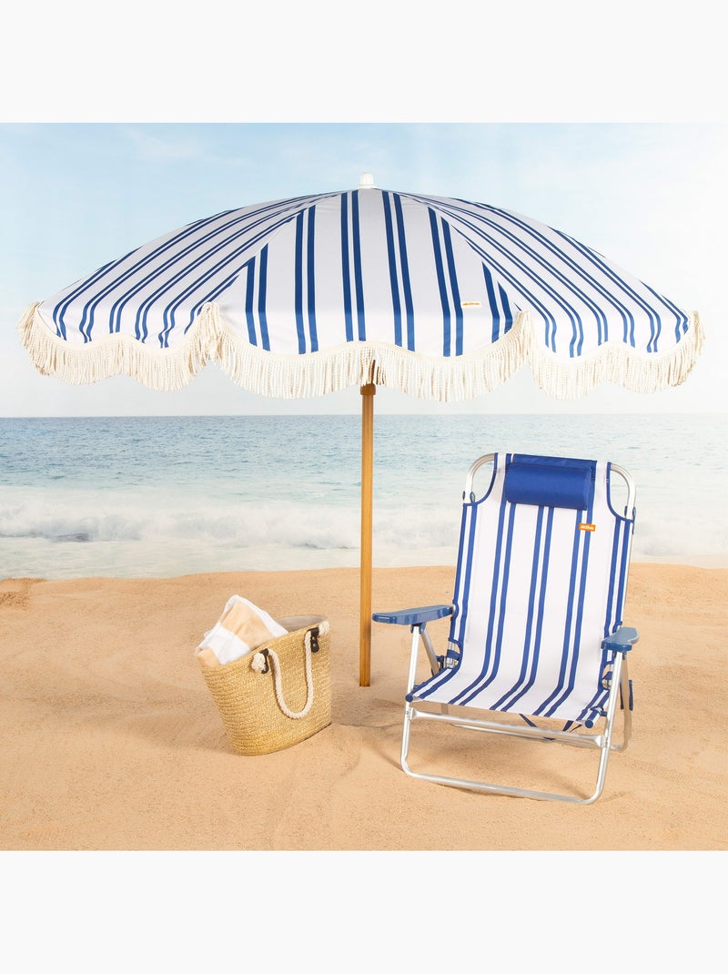 Aktive sedia da spiaggia bassa multiposizione 48x45x83 cm nautica Blu Bianco - Kiabi