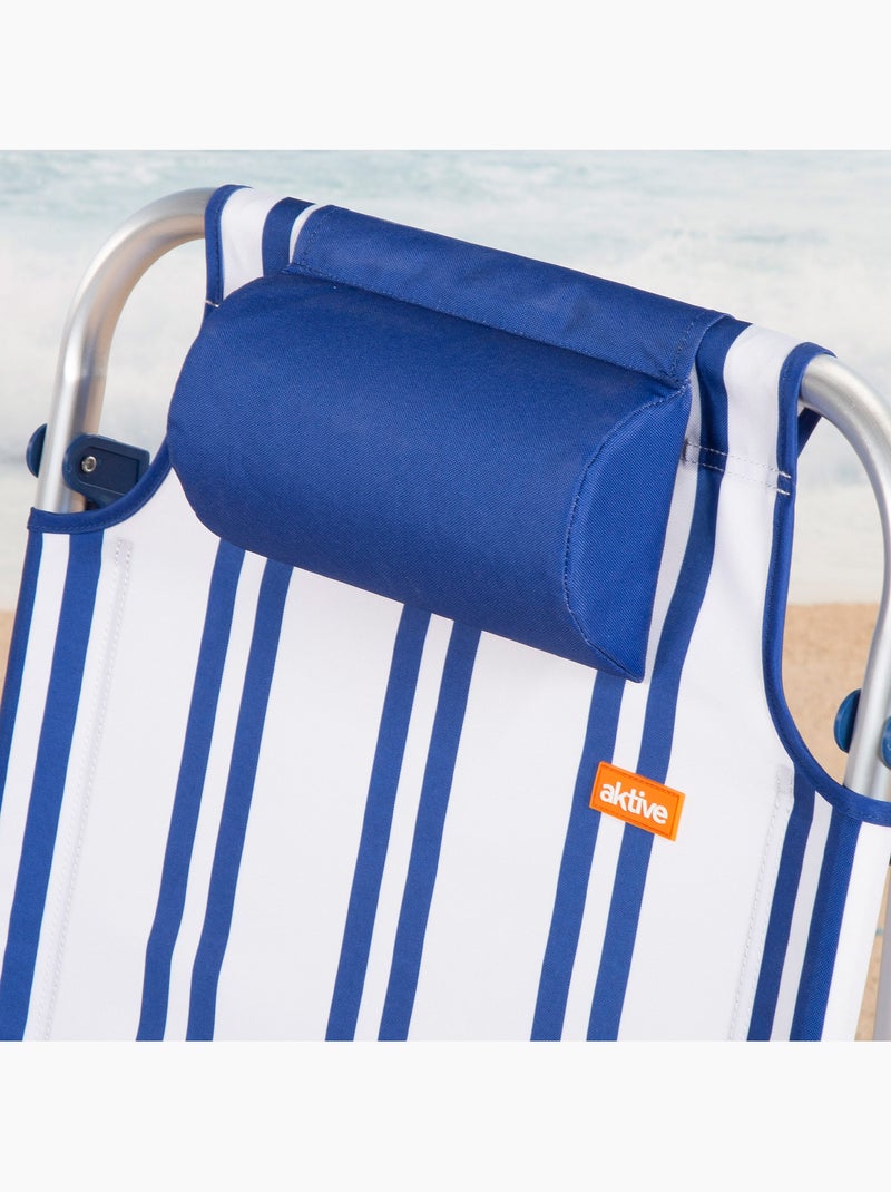Aktive sedia da spiaggia bassa multiposizione 48x45x83 cm nautica Blu Bianco - Kiabi