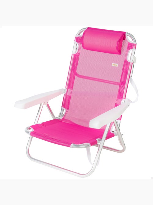 Aktive sedia da spiaggia bassa multiposizione 48x46x84 cm fucsia - Kiabi Aktive sedia da spiaggia bassa multiposizione 48x46x84 cm fucsia - Kiabi