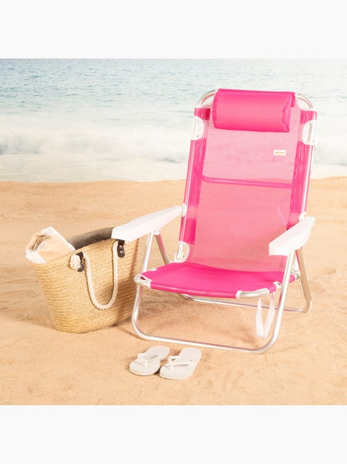 Aktive sedia da spiaggia bassa multiposizione 48x46x84 cm fucsia - Kiabi Aktive sedia da spiaggia bassa multiposizione 48x46x84 cm fucsia - Kiabi