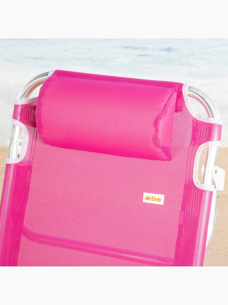 Aktive sedia da spiaggia bassa multiposizione 48x46x84 cm fucsia Rosa fucsia - Kiabi