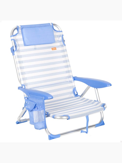 Aktive sedia da spiaggia bassa multiposizione 51x45x76 cm marinaio con tasche - Kiabi Aktive sedia da spiaggia bassa multiposizione 51x45x76 cm marinaio con tasche - Kiabi