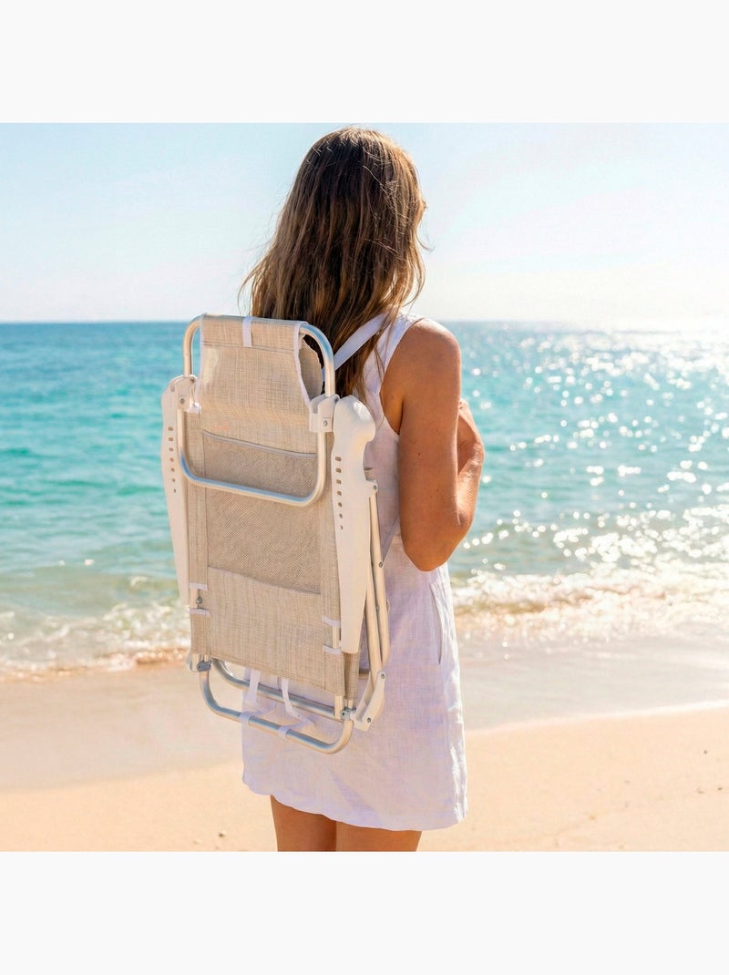 Aktive sedia da spiaggia bassa multiposizione ibiza 47x49x82 cm Beige - Kiabi