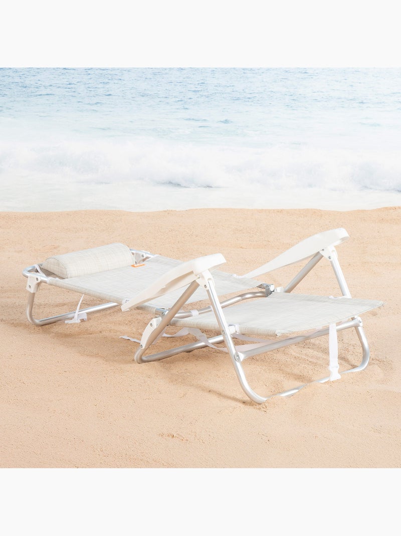 Aktive sedia da spiaggia bassa multiposizione ibiza 47x49x82 cm Beige - Kiabi
