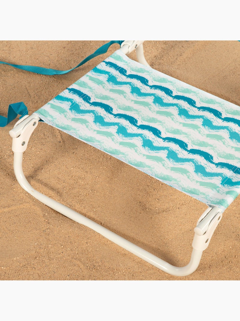Aktive sedia da spiaggia bassa pieghevole 45x50x50 cm onde Blu - Kiabi