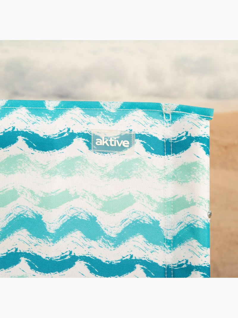 Aktive sedia da spiaggia bassa pieghevole 45x50x50 cm onde Blu - Kiabi