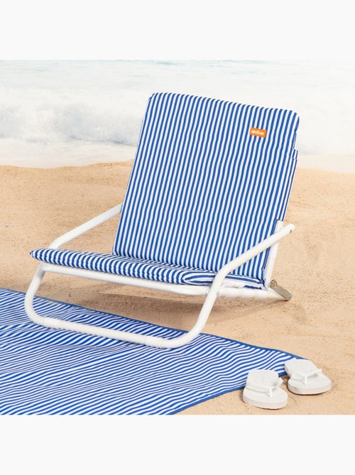 Aktive sedia da spiaggia leggera a righe e bianche con maniglia 46x60x50 cm - Kiabi Aktive sedia da spiaggia leggera a righe e bianche con maniglia 46x60x50 cm - Kiabi
