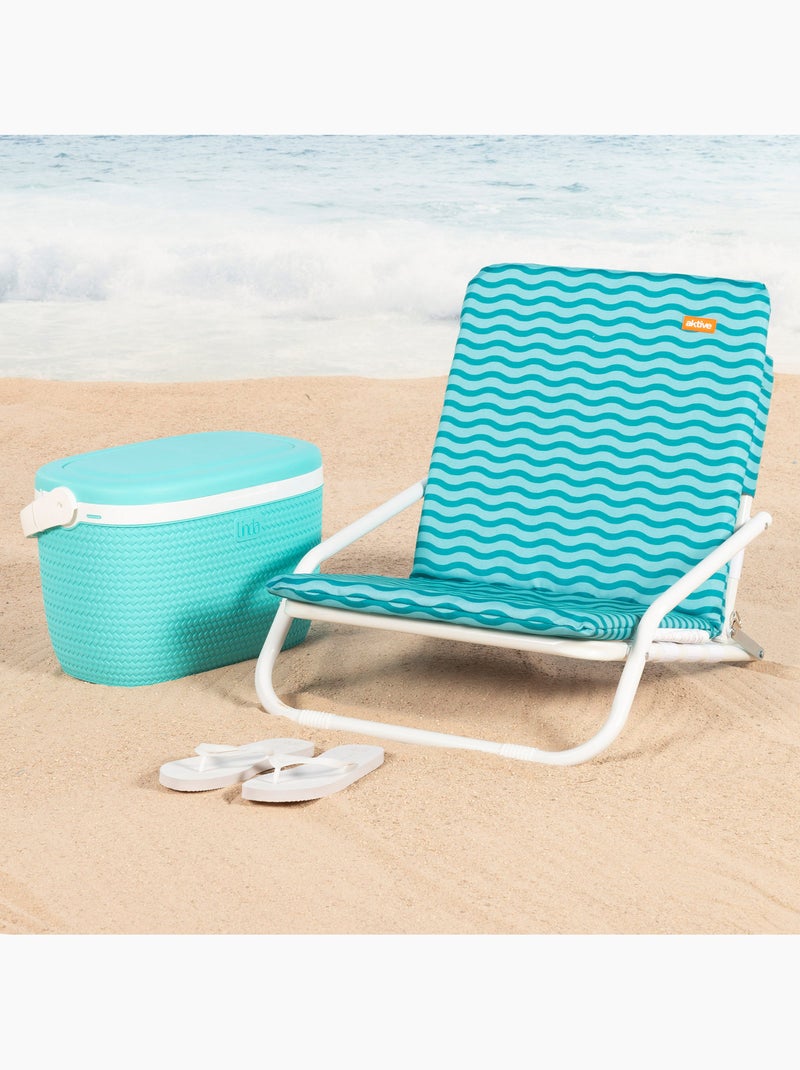 Aktive sedia da spiaggia leggera con maniglia 46x60x50 cm Blu - Kiabi