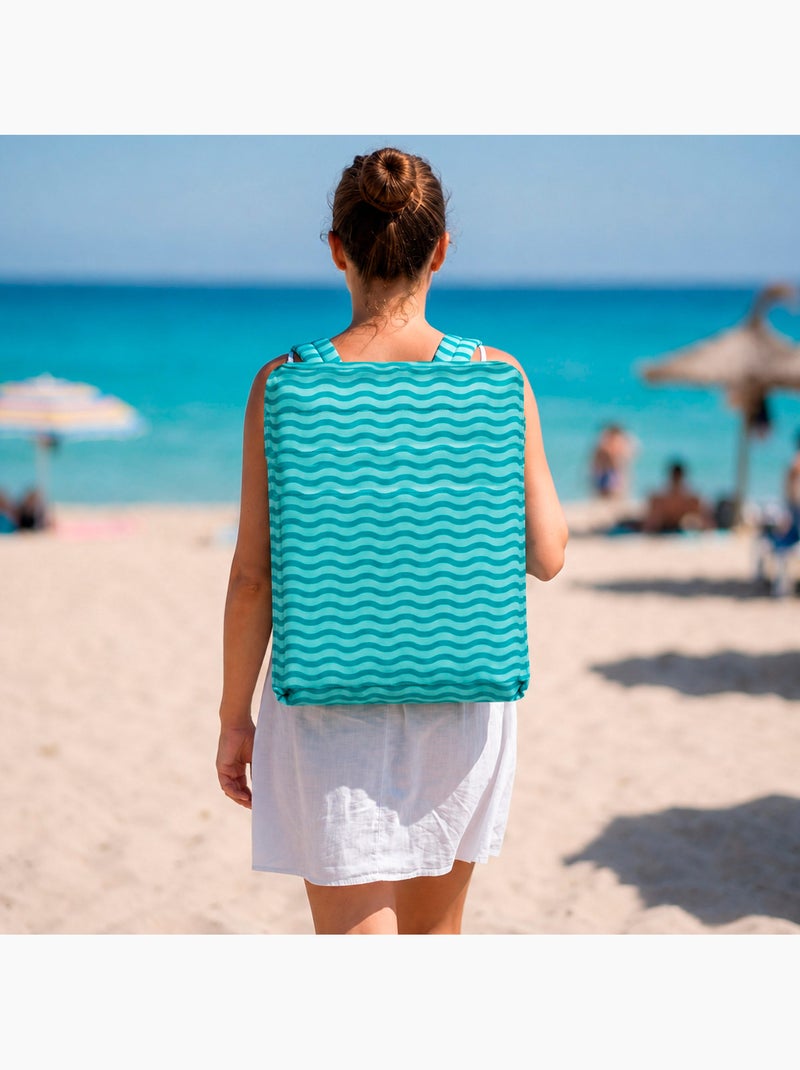 Aktive sedia da spiaggia pieghevole 40x48x56 cm turchese onde Turchese - Kiabi