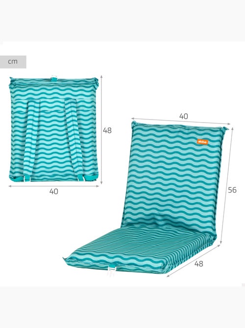 Aktive sedia da spiaggia pieghevole 40x48x56 cm turchese onde - Kiabi Aktive sedia da spiaggia pieghevole 40x48x56 cm turchese onde - Kiabi
