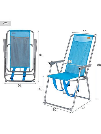 Aktive sedia da spiaggia pieghevole 44x42x88 cm assortita