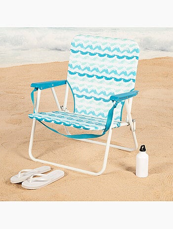 Aktive sedia da spiaggia pieghevole 45x40x70 cm con tasca posteriore