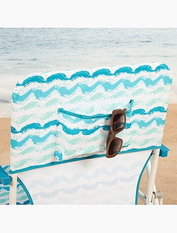 Aktive sedia da spiaggia pieghevole 45x40x70 cm con tasca posteriore