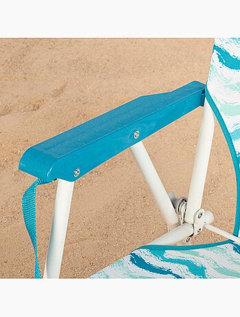 Aktive sedia da spiaggia pieghevole 45x40x70 cm con tasca posteriore