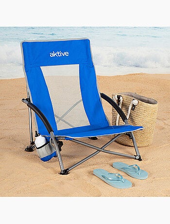 Aktive sedia da spiaggia pieghevole in tessuto