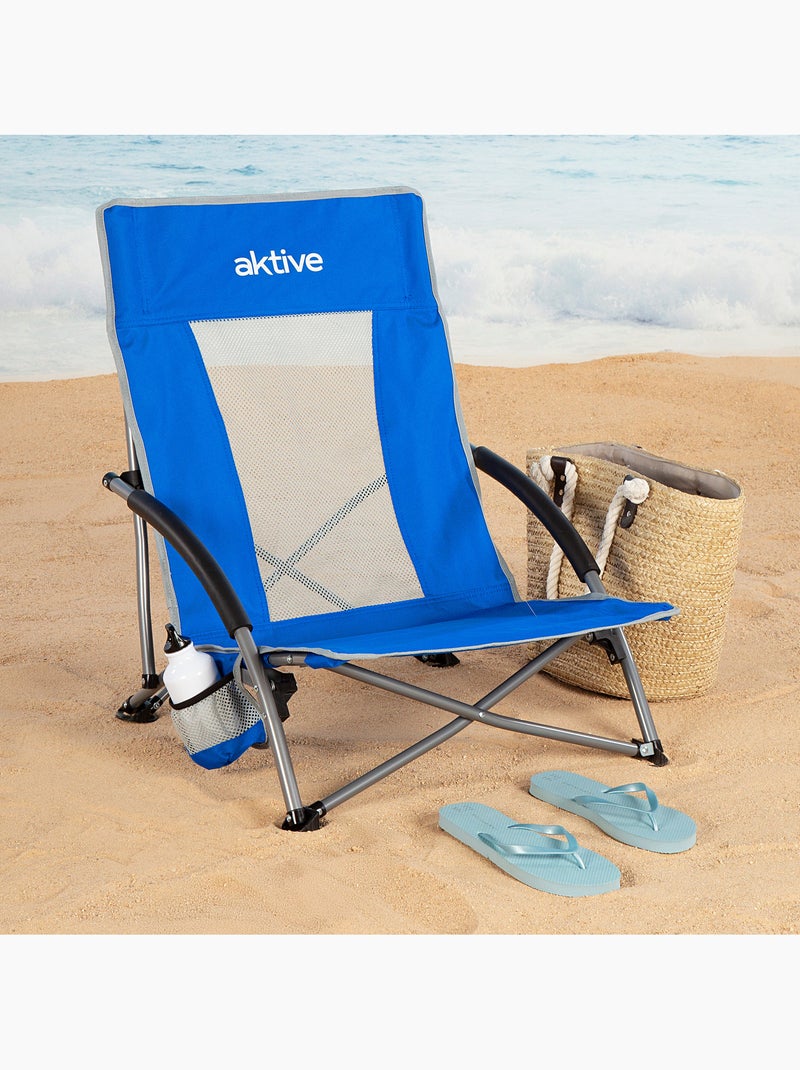 Aktive sedia da spiaggia pieghevole in tessuto Blu - Kiabi