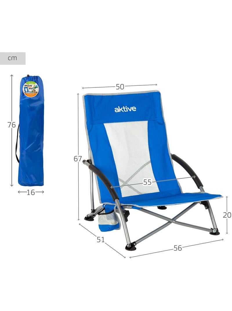 Aktive sedia da spiaggia pieghevole in tessuto Blu - Kiabi