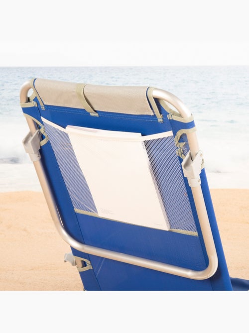 Aktive sedia da spiaggia pieghevole multiposizione 50x50x88 cm con tasche, cuscino e maniglia - Kiabi Aktive sedia da spiaggia pieghevole multiposizione 50x50x88 cm con tasche, cuscino e maniglia - Kiabi