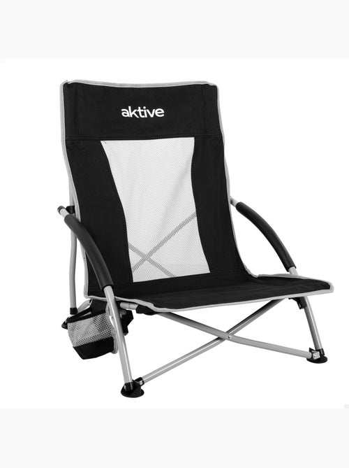 Aktive sedia pieghevole 50x51x67 cm, bassa e traspirante, sedia da campeggio nera con portabicchieri - Kiabi Aktive sedia pieghevole 50x51x67 cm, bassa e traspirante, sedia da campeggio nera con portabicchieri - Kiabi