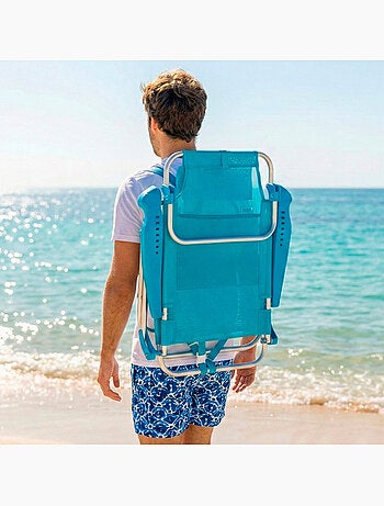 Aktive set di 2 sedie da spiaggia basse multiposizione 47x49x82 cm caribe