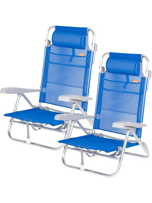 Aktive set di 2 sedie da spiaggia basse multiposizione 47x49x82 cm gomera - Kiabi Aktive set di 2 sedie da spiaggia basse multiposizione 47x49x82 cm gomera - Kiabi