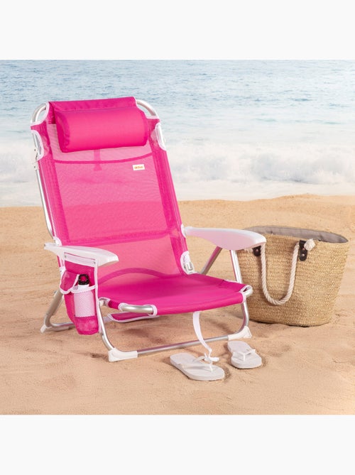 Aktive set di 2 sedie da spiaggia basse pieghevoli multiposizione 51x45x76 cm fucsia - Kiabi Aktive set di 2 sedie da spiaggia basse pieghevoli multiposizione 51x45x76 cm fucsia - Kiabi