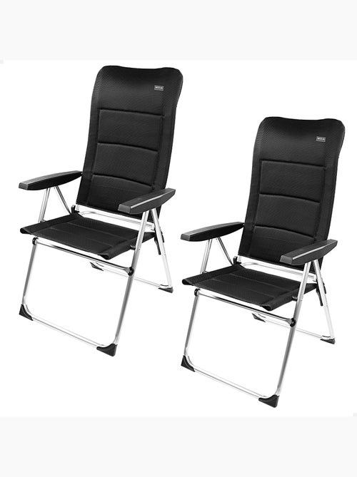 Aktive set di 2 sedie pieghevoli e multiposizione con schienale alto, rivestimento - Kiabi Aktive set di 2 sedie pieghevoli e multiposizione con schienale alto, rivestimento - Kiabi